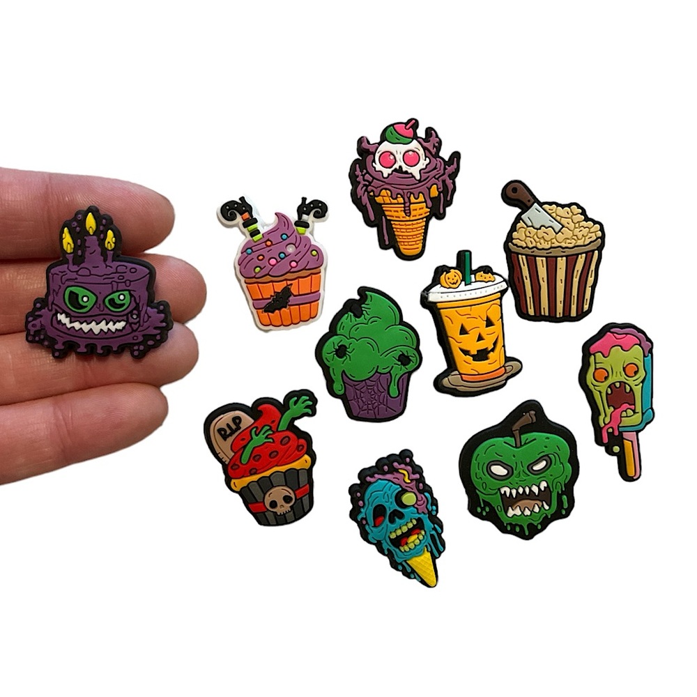 Halloween Snack food themed croc/shoe charm 10 piece bundle NEW horror goth